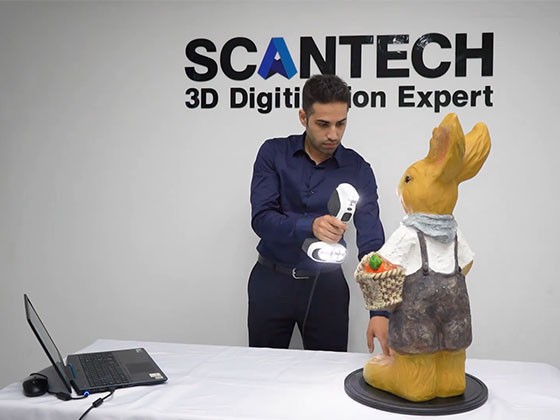 iReal 3D扫描演示 | 兔子雕塑三维数字化